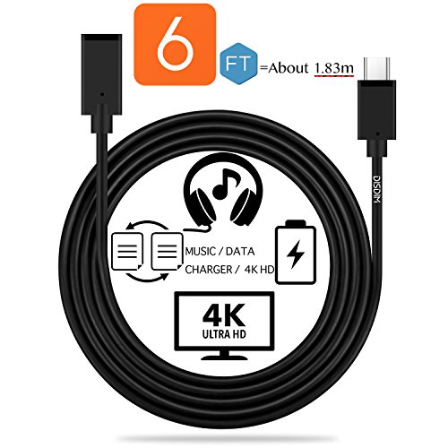 Thunderbolt 3 USB-C Extension Cable, DISDIM USB 3.1 Type C Charging, Audio/Video Transfer and Data Sync Extend Adapter Cord [183cm/6FT] Compatible with MacB00k Pro, Nintendo Switch and USB C HUB - Thumbnail 6