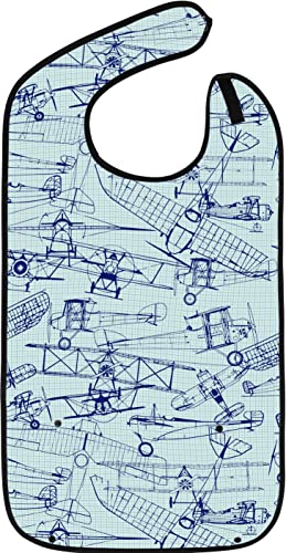 Classic Bib Designs Bavoir pour adulte - unisexe - pour manger - avec ramasse - miettes - réutilisable - lavable Cover