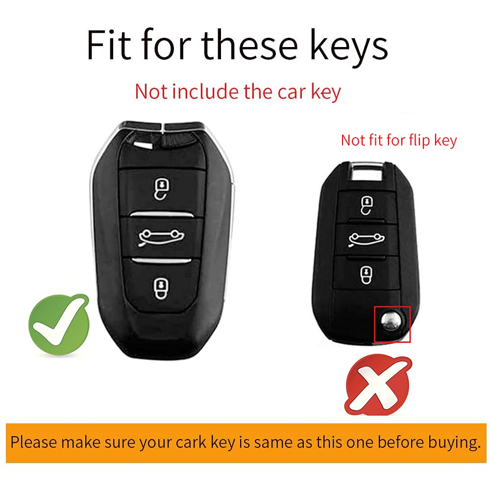 BouGPeng 2 Boutons Coque De Clé De Voiture Copatible Avec Peugeot