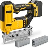 18GA Clavadora eléctrica compatible con Dewalt 20 V – Multi pistola de clavos y pistola de grapas con 500 clavos y 500 grapas para carpintería, doble seguridad, 2 modos de disparo (sin batería)
