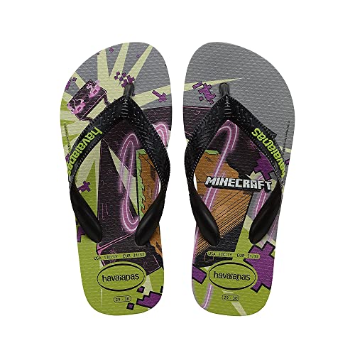 Havaianas unisex-child Kids Top Minecraft Sandal Olive