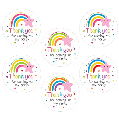 G2Plus 120Pcs Thank You Stickers,2'' Thank You For Coming Stickers,6-Colored Round Sealing Sticker,Rainbow Star Stickers Labeling For Packaging, Envelopes, Party Gift Wraps,Wedding,Birthday #TOP10