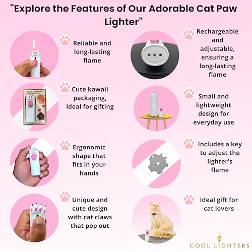 Encendedor Cat Paw Lighter, diseño lindo para mujeres miniatura 5