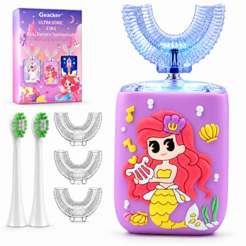 Geacker Kids Electric Toothbrush, U Shaped Toothbrush Kids...