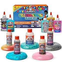 Elmer’s Celebration Slime Kit | Slime Supplies Include Assorted Magical Liquid Slime Activators and Assorted Liquid…