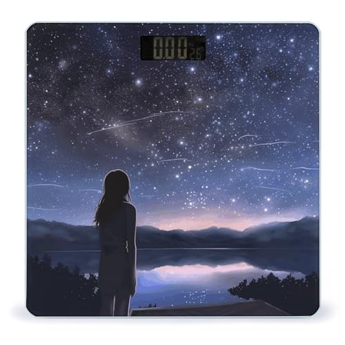 Báscula de baño digital Girl Looking at Stars 26x26 cm miniatura 1