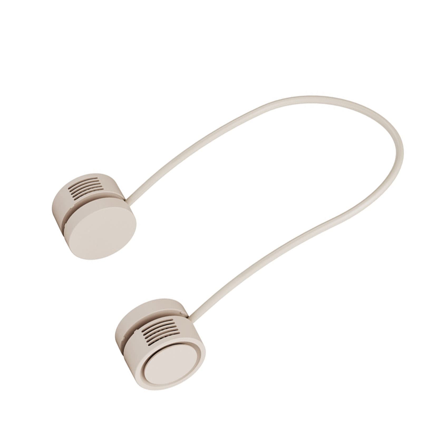 Fydun Ventilador de Cuello Portátil Mini USB de Carga Manos Libres Ventilador de Cuello Colgante sin Aspas con Función de Aromaterapia para Exteriores para Familias (Albaricoque)