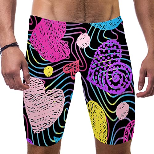 Traje de baño de natación para hombre multicolor que evita rozaduras en la piscina
