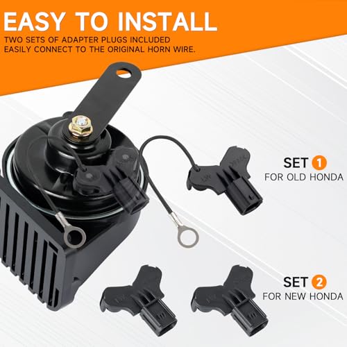 Image of Car Horn for Honda Civic CRV Odyssey Accord Pilot Passport Fit Insight Ridgeline, Acura MDX RDX Integra Auto Horn for Honda Loud Dual-Tone