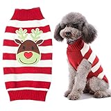💕 [Suéter cálido para mascotas] Deje que su mascota use un suéter abrigado en el frío invierno para mantenerlo abrigado y cómodo y disfrutar de la diversión de jugar en el invierno.
