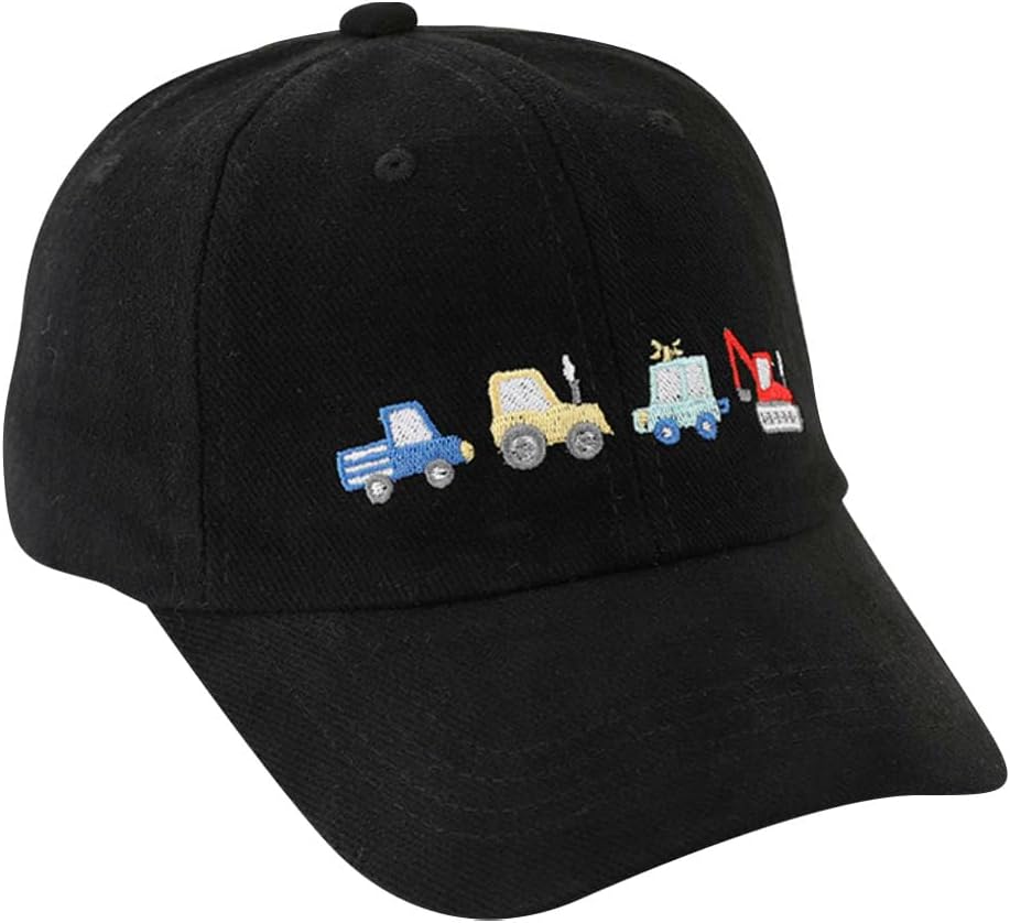 JOONOR Cute Firetruck Embroidered Baseball Hats Adjustable Buckle Cotton Cap Summer fire car Cap for Boys Girls