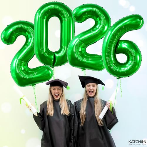 Image of Green 2026 Balloons 42 Inch, Giant Green Graduation Decorations 2026, Foil Number 2026 Graduation Balloons Class of 2026 Decorations | Graduation Party Decorations | Prom Decorations 2026, Katchon