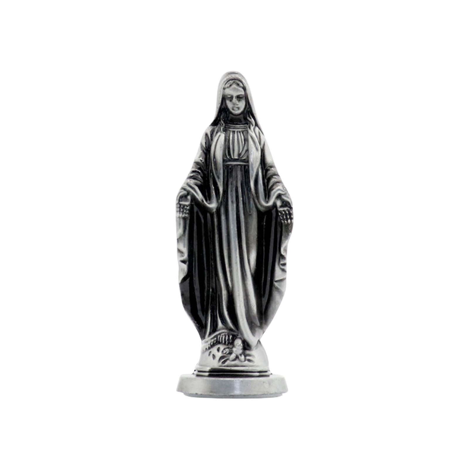 XBOKA Vintage Antique Metal Standing Figurine Catholic Miniature
