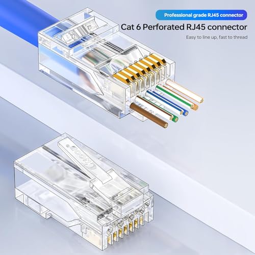 Conector RJ45 Pass Through Cat6 100 unidades miniatura 2