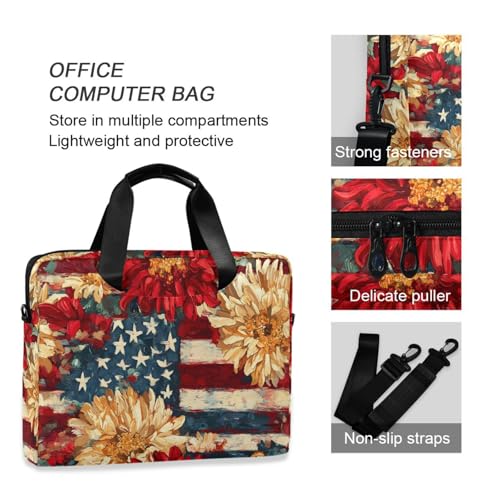 Bolso bandolera para laptop rojo compatible hasta 15.6" miniatura 4