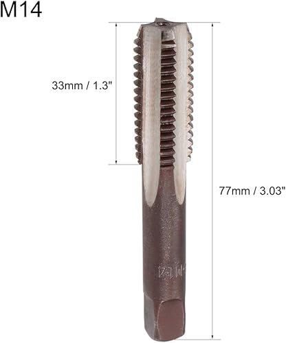 Miniatura 10 de uxcell Métrico M18 Rosca 2.5 paso 4 flautas rectas H2 herramienta de aleación de acero inferior y tornillo cónico juego de roscas para reparar 1 par