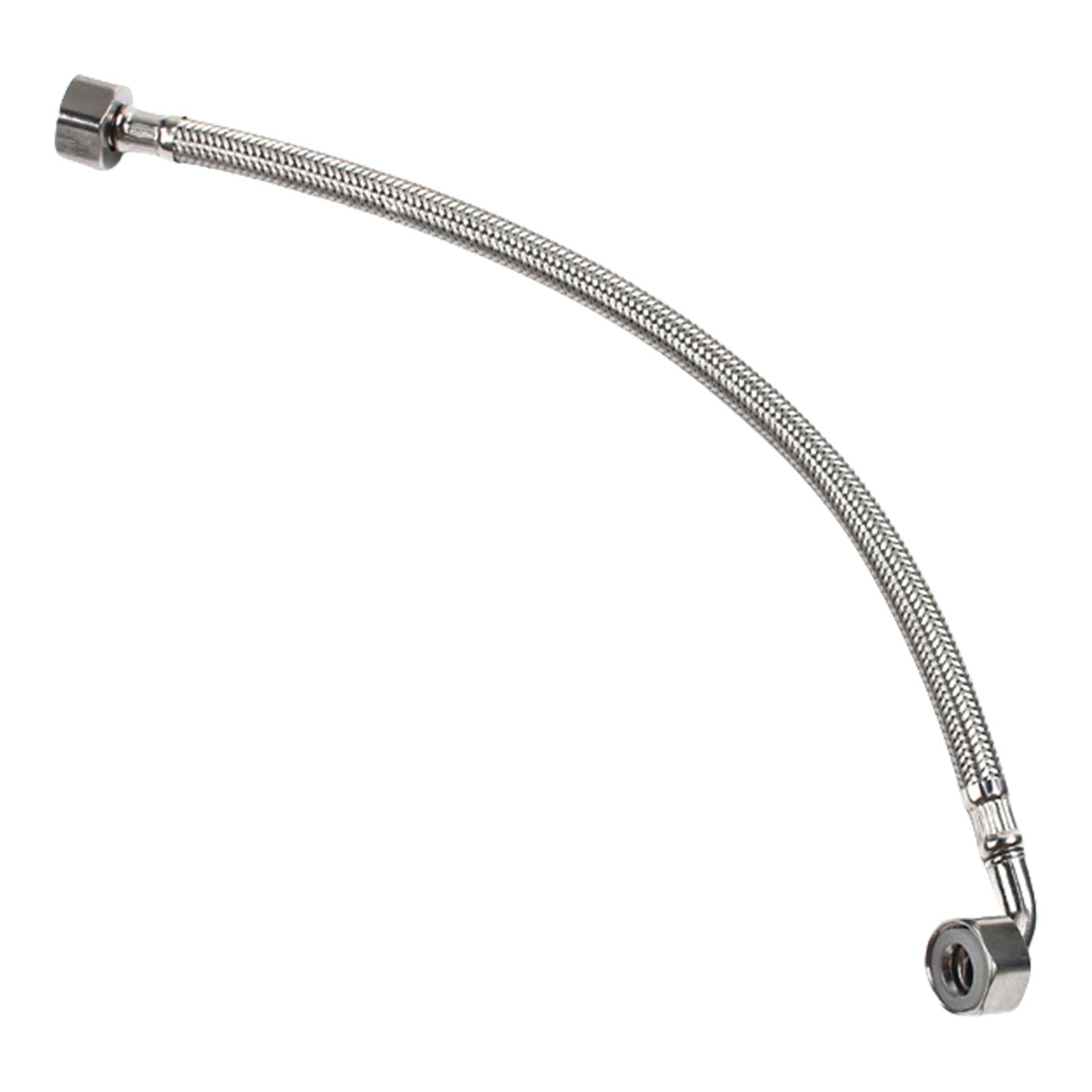 Maxtonser Elbow 304 Steel Braided Flexible Hose 1/2Inch Connectors 350Mm For Plumbing Boilers Bathrooms Kitchens 13.78Inch