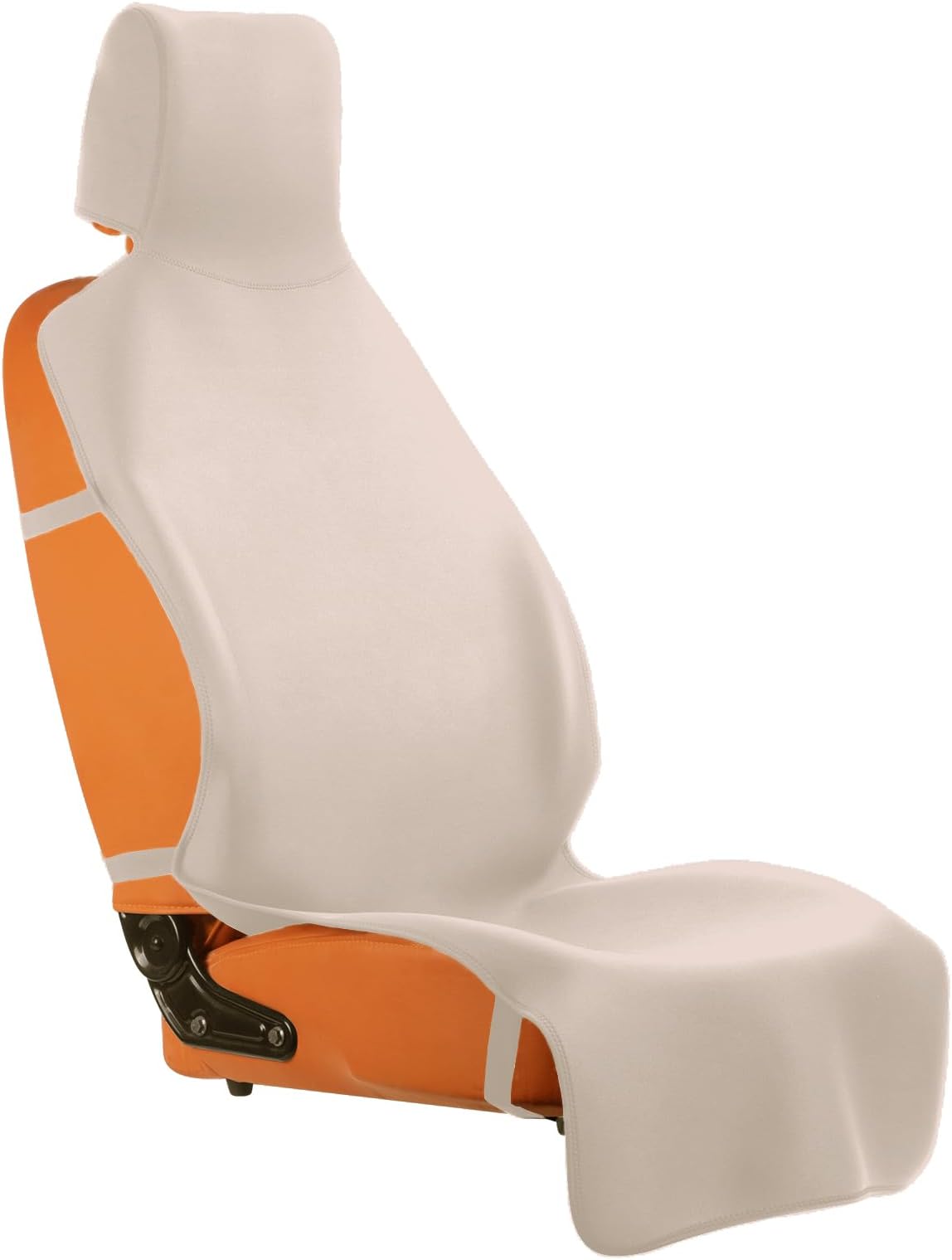 seceles Car Seat Cover Universal Fit Seat Protectors for Front Seat Waterproof for Cars Truck SUV Neoprene Dog Front Seat Anti Sweat Scratch Dust 61" Length X 21.3" Width (Off-White)