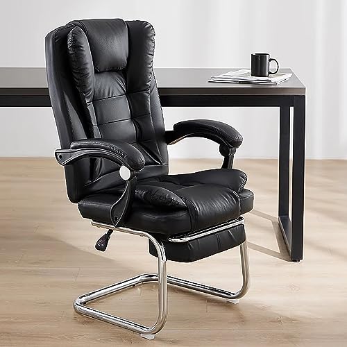 Silla de oficina de respaldo alto, piel sintética, soporte lumbar, reposabrazos ajustables, ideal para juegos, oficina en casa, pequeños - Ultimate t & Sle