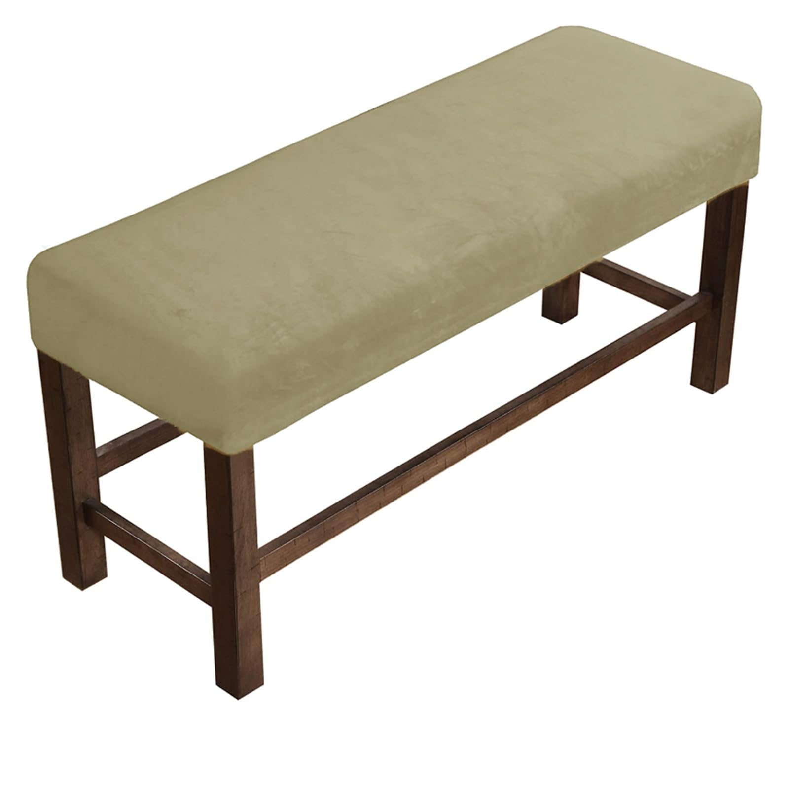Zgcrumphant Taupe Bench Slipcover Elastic Chair Bench Covers