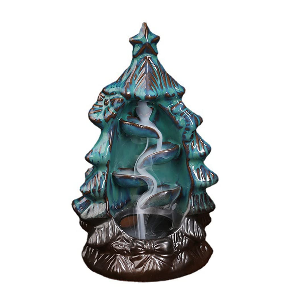 Diffuseur d'encens sapin de Noël bleu pour aromathérapie et déco maison