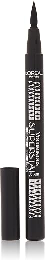 L'OREAL PARIS Cosmetics Voluminous Superstar Pencil Eye Liner, Black, 0.056 Ounce