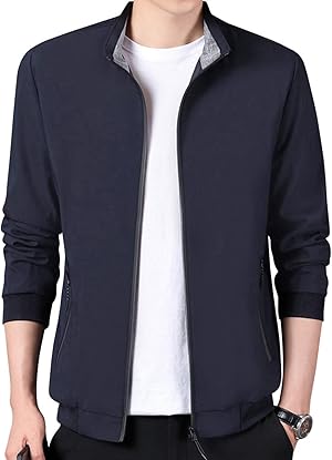 [OKJCON] ジャケット メンズ 春 ma-1 カジュアル ビジネス 無地 おしゃれ ブルゾン ゆったり 大きいサイズ
