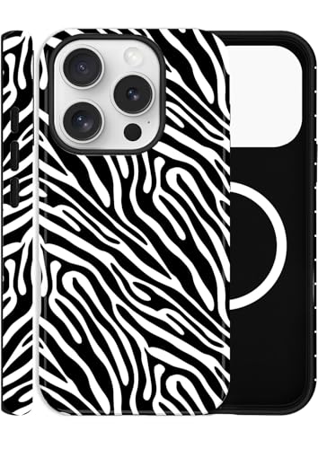 Coque magnétique iPhone 13 Pro Max motif zèbre rétro pour un look tendance