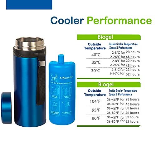 4Allfamily Nomad Big 48H 7 Pen Insulin Cooler Travel Case Medicine Cooler Box Epipen Carry Case Medical Travel Cooler Bag Tsa Approved Diabetic Pen Travel Case Hard Shell Insulina With Biogel Ice Pack #TOP1