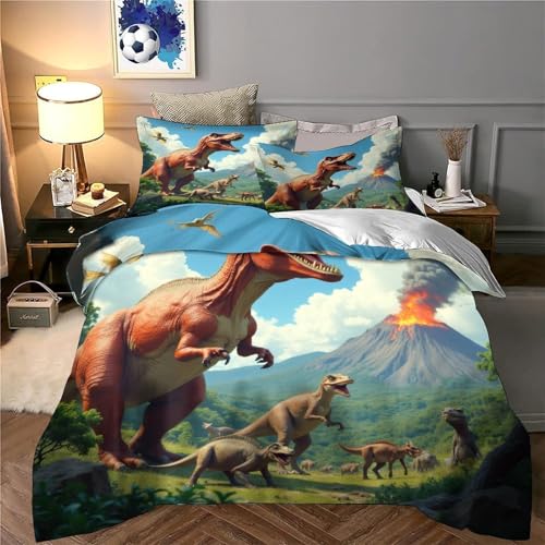 Housse de couette dinosaure 3D ultra douce et résistante