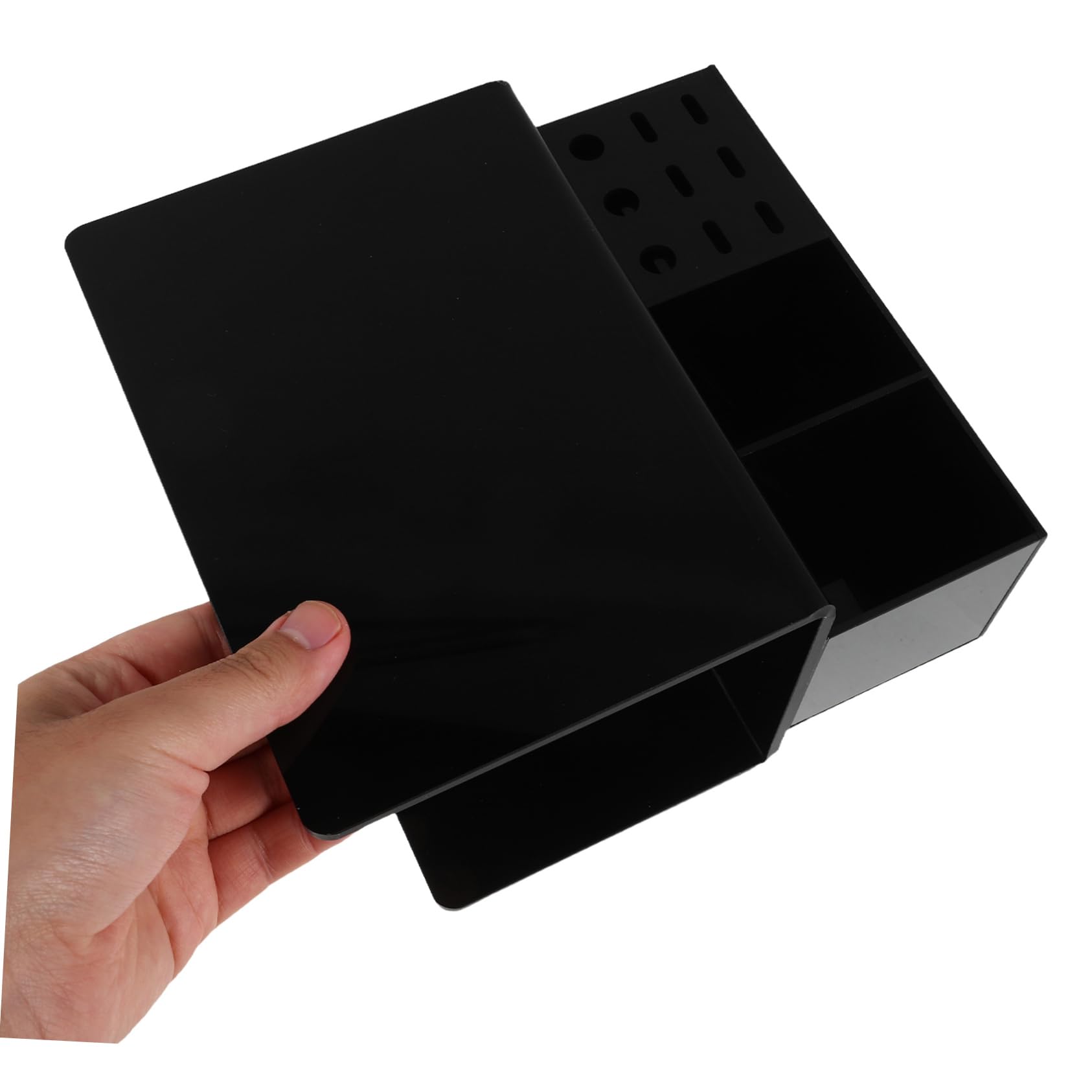 minkissy Organizador de Pestañas con Almohadilla Desmontable para Salón Estante Negro para Almacenamiento y Soporte Ergonómico de Herramientas de Extensión de Pestañas Precisión y Comodidad