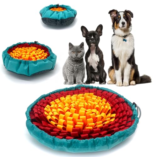 NEECONG Dog Snuffle-Mat Slow-Feeder-Bowl - Simulating Grassland for Boredom, Encourages Natural...