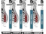 Zebra F-Series Ballpoint Stainless Steel Pen Refill, Fine Point, 0.7mm, Red Ink, 8-Count