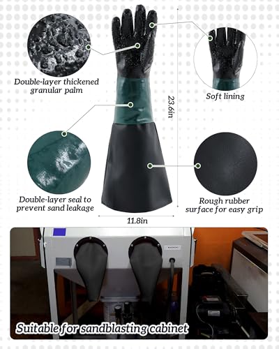 Image of 3Pcs Shawl Cap Sandblasting Mask Set, 1 Sand Blasting Hood Cap 1 Gloves 1 Sandblasting Hood Replacement Lens Glass