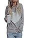 shermie Womens Pullover Sweaters Long Sleeve Crewneck Cute Heart Knitted Sweaters Grey, Medium