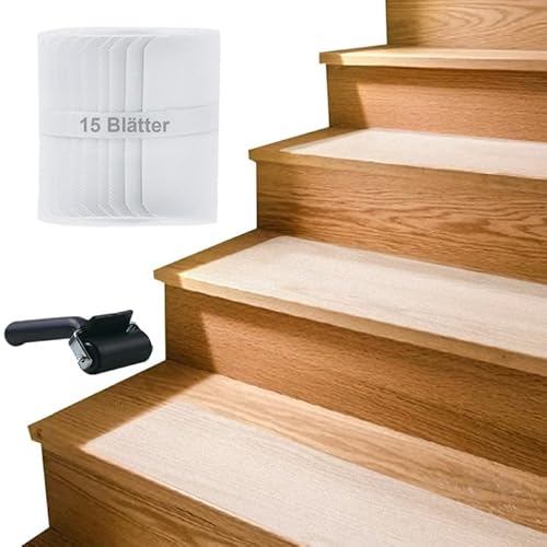 TTSTOIEE Antideslizante Alfombra, Pegatinas Antideslizantes Bañera Recubrimiento Transparente, Alfombrilla Antideslizante Ducha Autoadhesiva (15 * 60 * 15)