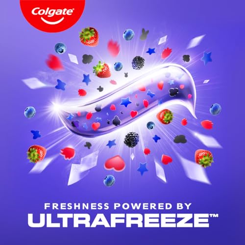 Image of Colgate MaxFresh Berry Magic Fluoride Toothpaste, Berry Flavoured Gel Toothpaste with Ultrafreeze Technology for Intense Freshness, 10x Longer-lasting Cooling 200 gm (Pack of 2 x 100g)