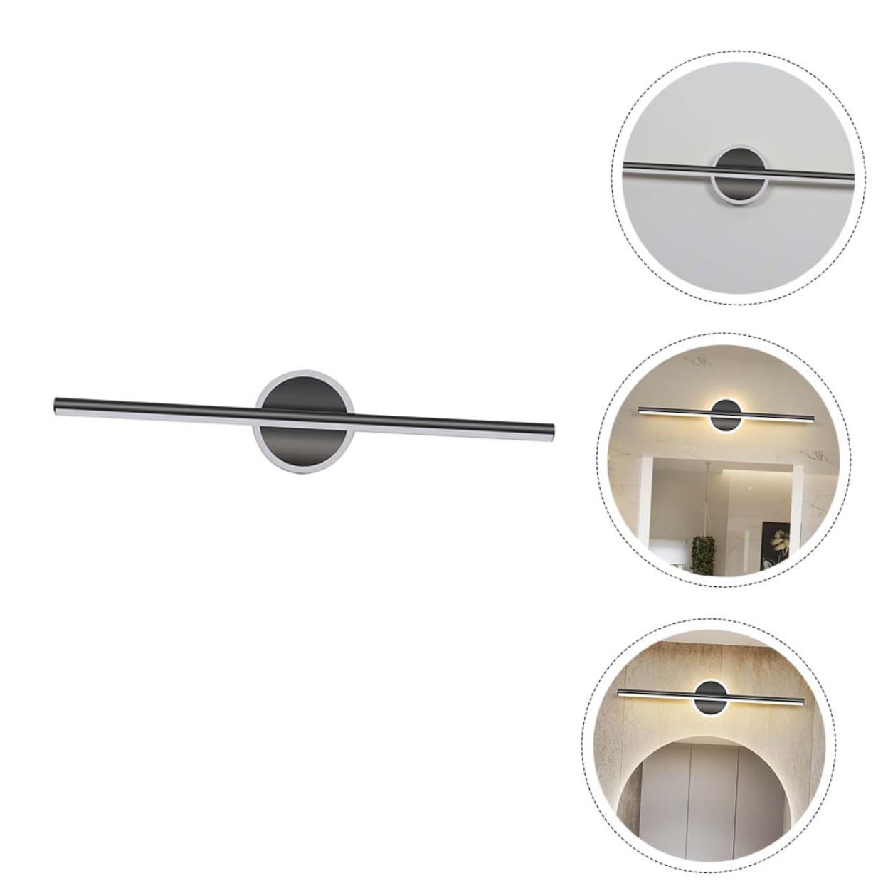 TEHAUX Lampada LED Specchio Bagno Luce da Muro in Alluminio e Ferro per Bagno Luci a Specchio Installazione Orizzontale o Verticale