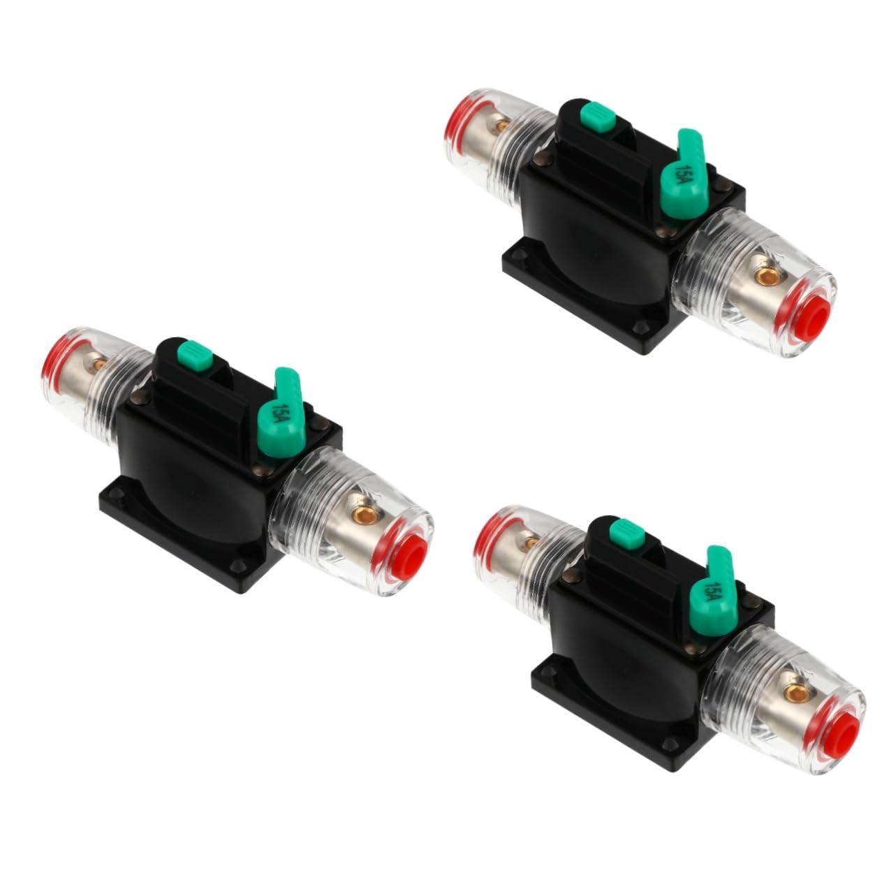 OUNONA 3pièces Disjoncteur De Réinitialisation Pour Audio Auto Porte-fusible Étanche Électrique Pour Bateau Et Véhicule