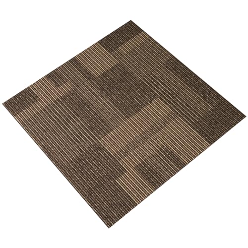 Image of VEVOR Carpet Tiles Reusable, 24 PCS, 24 inchx 24 inch, Squares Soft Padded Carpet, Carpet Floor Tiles Easy DIY for Bedroom Living Room Indoor Outdoor (Mixed Brown, 96 sqft /Box)