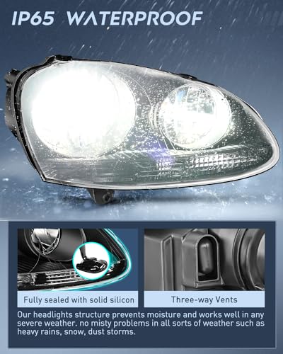 Image of Nilight Headlight Assembly Compatible with Volkswagen Jetta 2005-2010