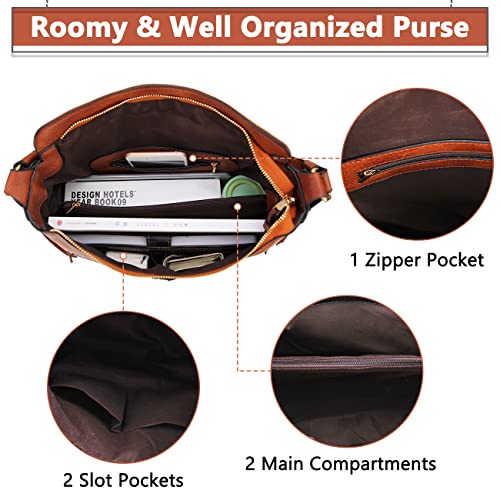 VX VONXURY Hobo Bags for Women, Stylish Ladies Purse and Handbag Faux Leather Shoulder Bags with Detachable Long Strap - Image 5