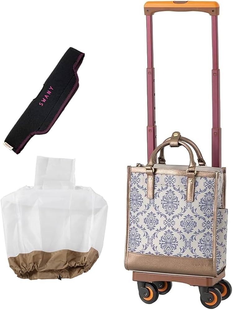 美品 スワニー D-543 ダマスコ TS15 4輪ストッパー付き ライトグレー Amazon｜SWANY スワニー キャリーバッグ D-543 ダマスコ TS15 ライト