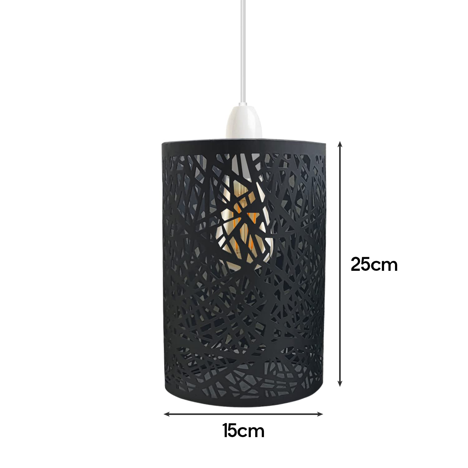 Ceiling Light Shade Metal Pendant Light Shade Ceiling Light Fitting Ceiling lamp Shades Industrial Ceiling Lights lampshade for Kitchen Light Ceiling lamp (Black 4 - Image 2