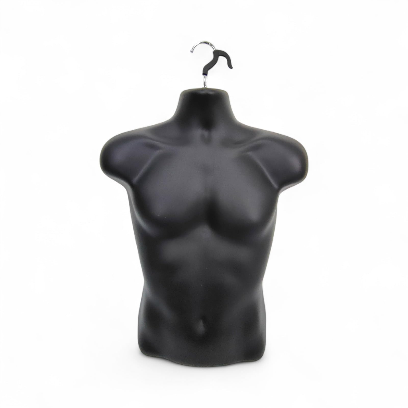 Male Hanging Body Mannequin Form Torso Display Bust (2, Male Black Matt Half Body)
