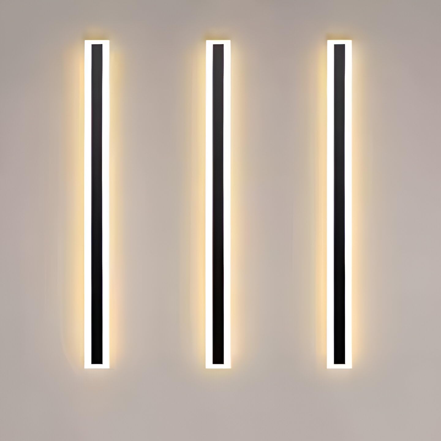 Outdoor Modern LED Wall Light, Outdoor Garage Porche, Waterproof Exterior Sconce, Black and White, Long Bar Design, Wall Exterior Light (32 inch)
