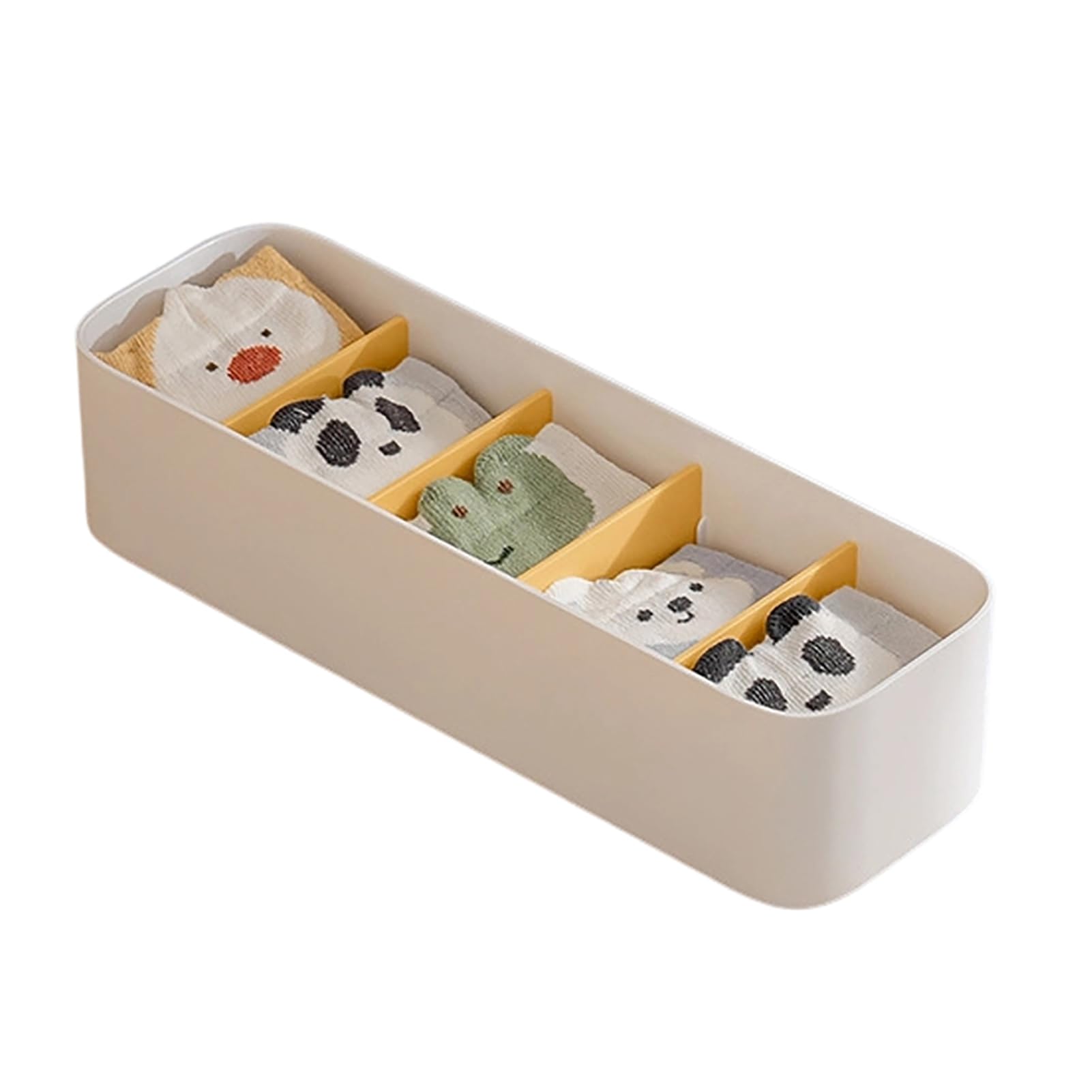Glifora Drawer Storage Box - with Removable Partition Panel Container, Stackable Space Saving Storage Bin for Household