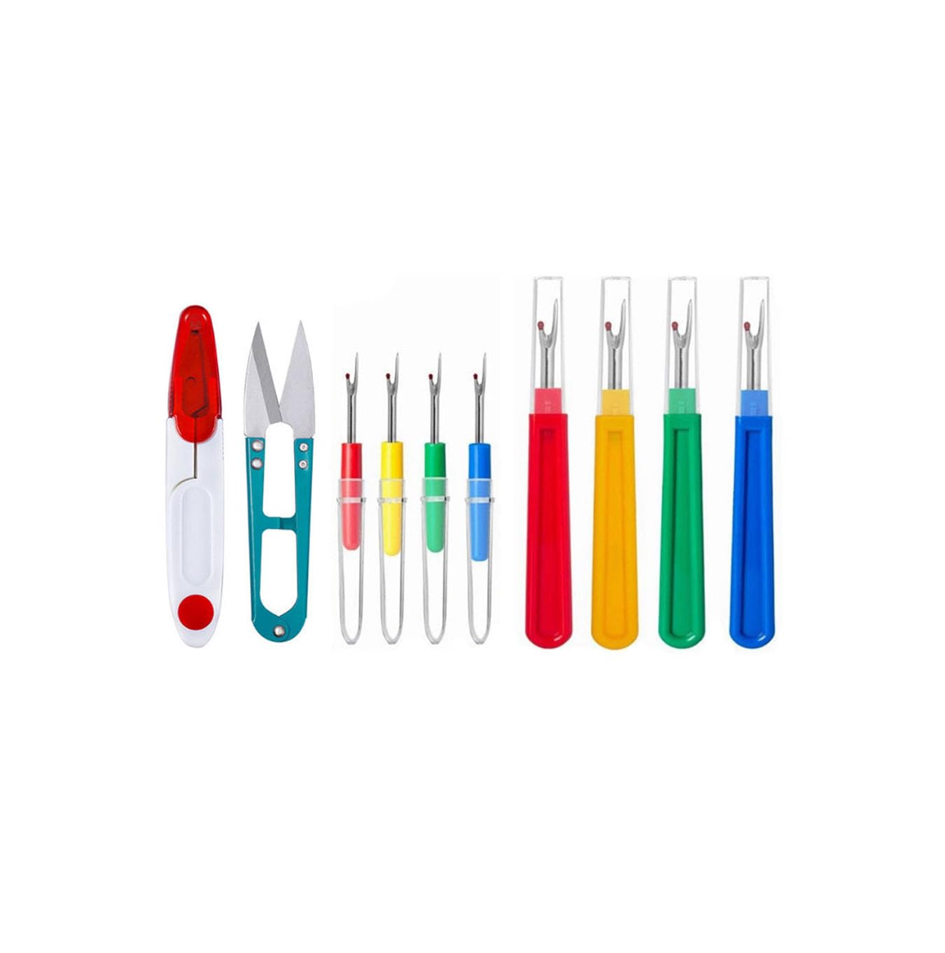 10 Pcs Seam Sewing Ripper Set - Thread Remover Kit Handy Stitch Ripper Sewing Tools with 1 Scissors for Opening Seams and Hems