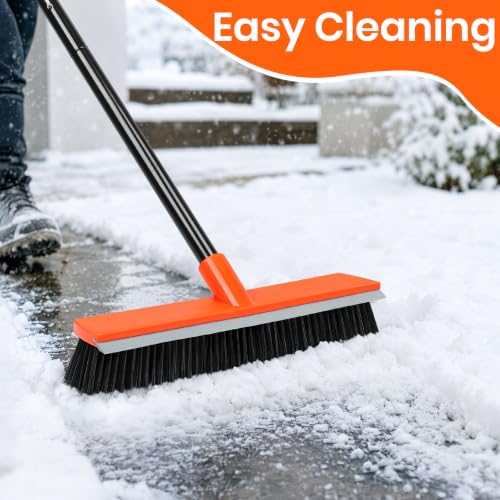 Image of 16 Inch Push Broom Heavy-Duty Outdoor Commercial Broom Brush
