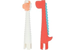 High-Quality Baby Teethers: Nuby Tube Teether Dinosaur and Llama 2-Pack